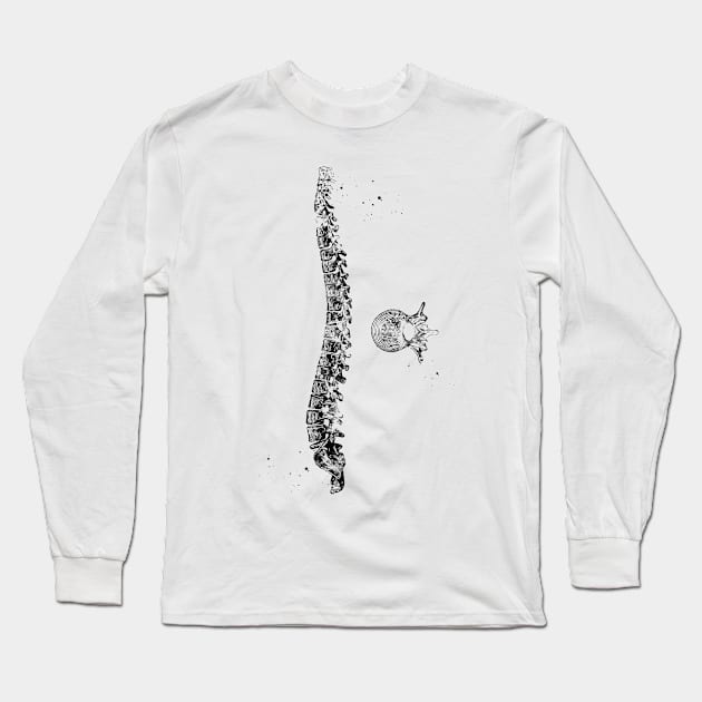 Spine with vertebra Long Sleeve T-Shirt by erzebeth